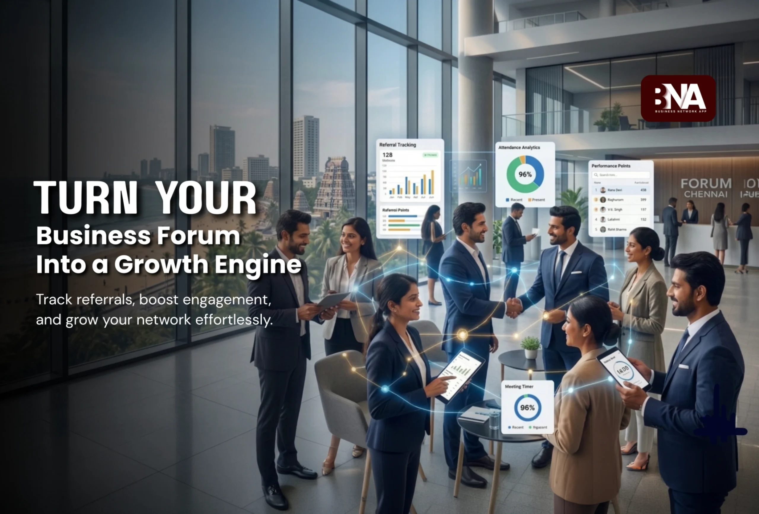 Business forum app for professional networking, business discussions, collaboration, and entrepreneur connections online.