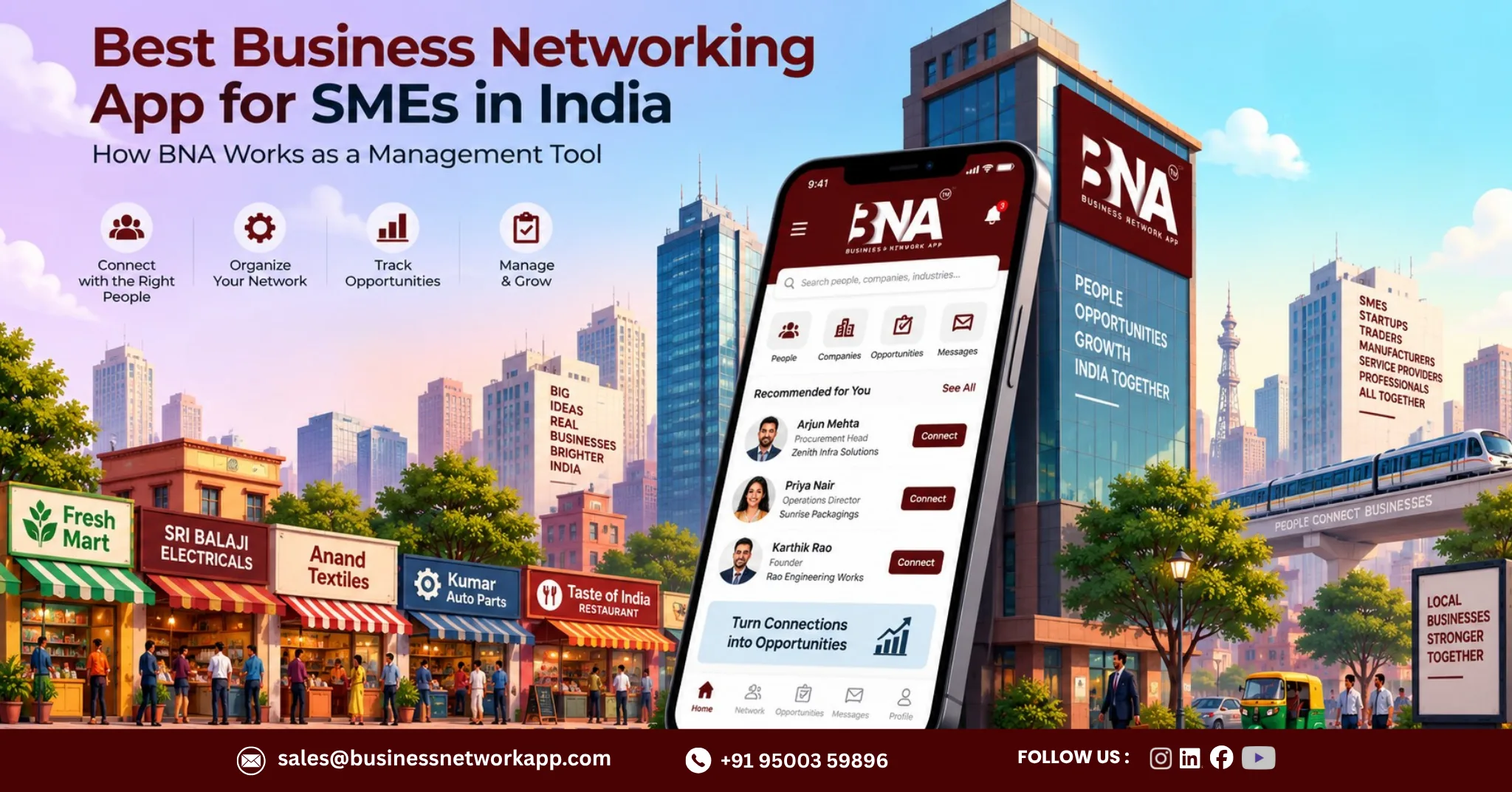 Best business networking app for SMEs shown through BNA management tool